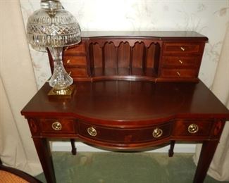 Gorgeous Baker Furniture desk; lamp