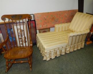 Chaise; rocking chair; headboard
