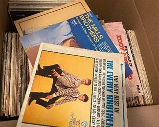 Large box of records