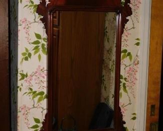 Chippendale style mirror, this one happens to be bench made and is in excellent condition.