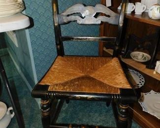 one of 2 Hitchcock Chairs 