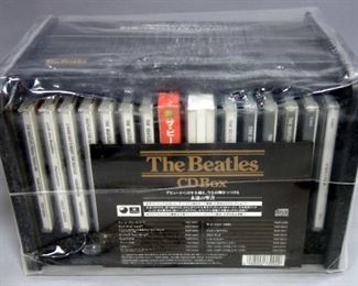 The Beatles CD Box, 2005 Limited Edition Japan Wood Roll-Top Bread Bin Set TOCP-50501-16, Sealed, New