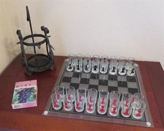 Shot glass chess set