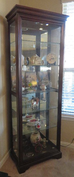 Curio cabinet with sliding door