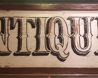 70 year old store sign. 9 ft x 3 ft