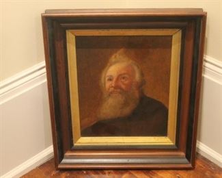 Bearded man oil painting