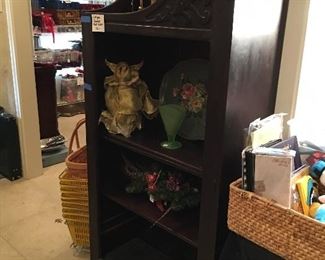 Wonderful old cabinet that needs the glass replaced. It’s a pretty piece even without glass. 