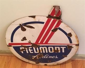 PIEDMONT AIRLINES SIGN #1,   ORIGINAL LOGO, circa 1948?  -  THIS SIGN WILL BE AUCTIONED  VIA SEALED BIDS ON FRIDAY, 12/11/20.