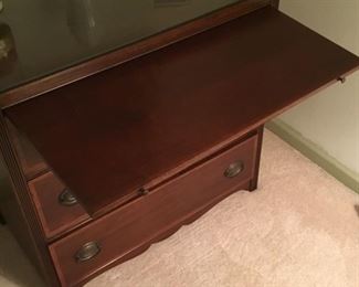 ANTIQUE CHEST W/SLIDE-OUT SURFACE