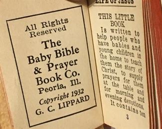 ANTIQUE MINIATURE CHILD'S BIBLE