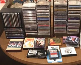 CD's, CASSETTES, 8-TRACKS, VHS, DVD's