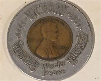 VICTORY COIN/TOKEN FROM ST. LOUIS SOUTHWESTERN RAILWAY LINES - COTTON BELT ROUTE