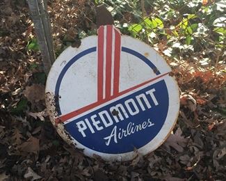 PIEDMONT AIRLINES SIGN #2,   ORIGINAL LOGO, circa 1948?   -  THIS SIGN WILL BE AUCTIONED  VIA SEALED BIDS ON FRIDAY, 12/11/20.