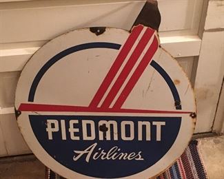 PIEDMONT AIRLINES SIGN #2,   ORIGINAL LOGO, circa 1948?  -  THIS SIGN WILL BE AUCTIONED  VIA SEALED BIDS ON FRIDAY, 12/11/20.