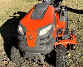 LIKE NEW HUSQVARNA MODEL YTH-24K48 RIDING MOWER WITH ONLY 130HRS ON ITS 24HP KOHLER ENGINE WITH 48" CUT AND SMOOTH HYDROSTATIC DRIVE. ABOUT AS CLOSE TO NEW AS THEY GET.