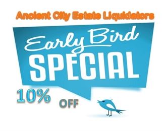 Our early bird is between 8 am & 9am Friday and Saturday 
See
You then 