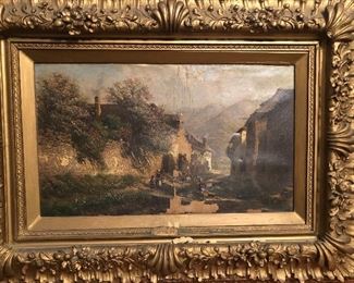 Alois Toldt oil on canvas with paint losses, in heavy carved antique frame