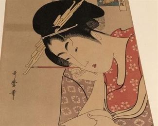 A number of Japanese unframed prints
