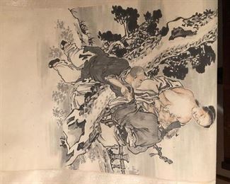 Chinese erotic long scroll painting