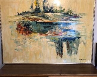 Huge oil on canvas signed M. Marigonda