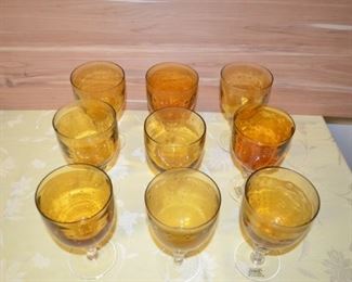 Zrike Beautiful Amber Wine Glasses