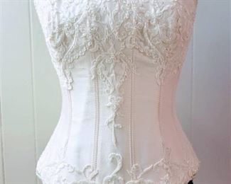 San Patrick Size 10 Off-White Bridal Separates Bustier Top