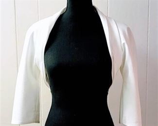 Mikaella Size 10 White Wedding Bridal Jacket Bolero