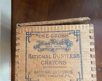 Early Dustless Crayon Box