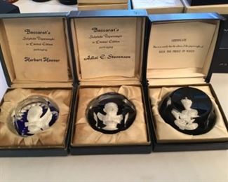 Baccarat’s Sulphide Paperweight Limited Edition with original boxes 