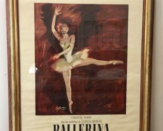 Framed extra large ballerina movie promotion poster