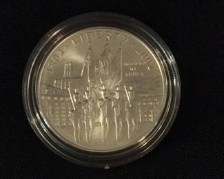 2002-W Uncirculated Commemorative 90% Silver Dollar, U.S. Military Academy Bicentennial.