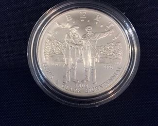 2004-P Uncirculated Commemorative 90% Silver Dollar, Lewis and Clark Bicentennial.