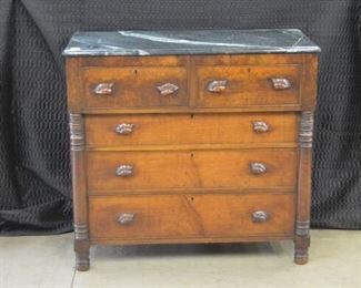 4664 Marble Top Mahogany Chest