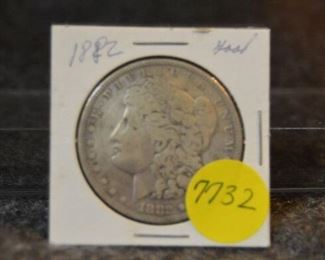 7732 1882P Morgan Silver Dollar