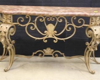 6664 Marble Top Console Table
