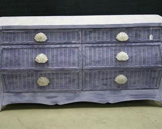 6665 Purple Wicker Chest