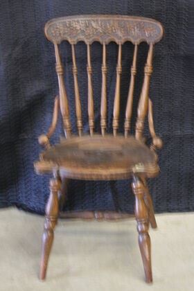 3719 Oak Chair with Acorns