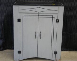 3722 Gray Double Door Cabinet