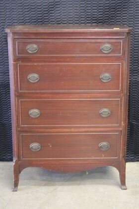 3724 Mahogany 4 Drawer Chest