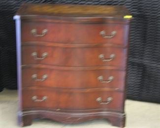 3730 Mahogany Leather Top 4 Drawer