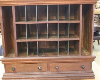 3733 Oak Post Office Cabinet