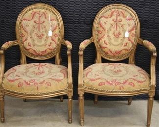 4669 Pr French Tapestry Chairs