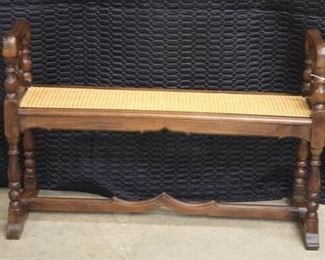 4676 Walnut Cane Seat Bench