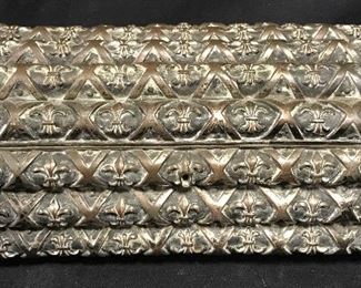 Antique Medieval Silver Plated Jewelry Casket