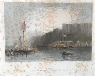 W.H.BARLETT Steel Engraving Hudson River