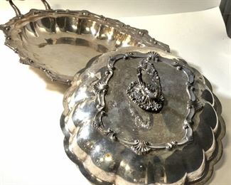 Vintage Silver Plated Lidded Serving Vessel