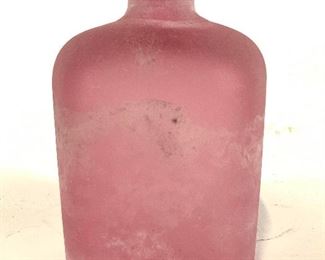 VETRI MURANO Signed pink Art Glass Vase