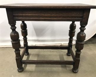 Antique Carved Wooden Side Table