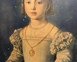 Artwork Print of Young Female Noble Painting Art