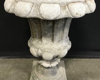 Vintage Stone Garden Urn Planter 25 in H